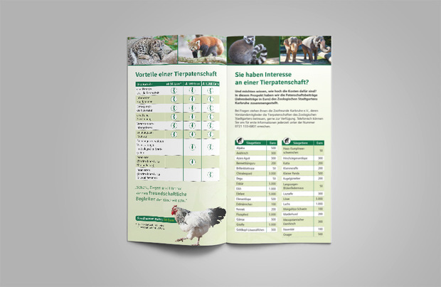 Innenseite Broschüre Tierpatenschaften 