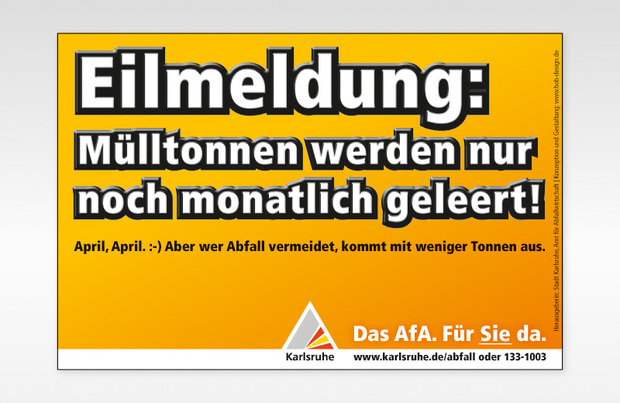 AfA-Anzeige für den 1. April 