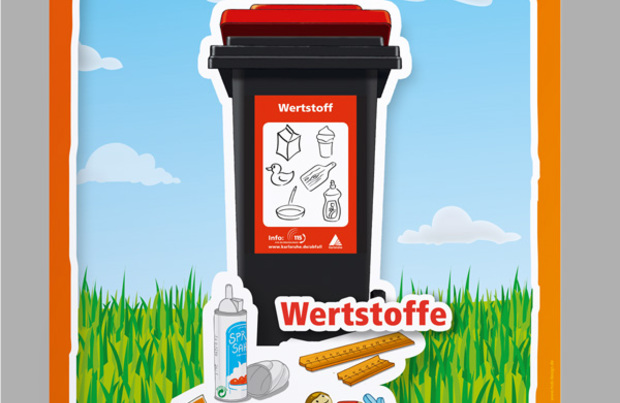 AfA-Plakat - Hier kommt Wertstoff rein 