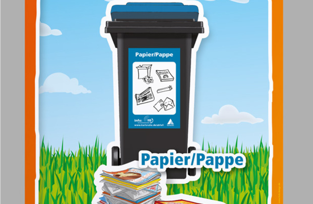 AfA-Plakat - Hier kommt Papier/Pappe rein 