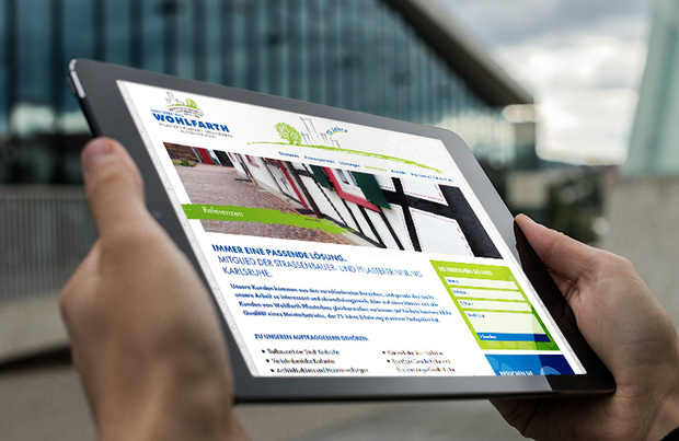 Responsive Website der Fa. Wohlfarth Pflasterbau 