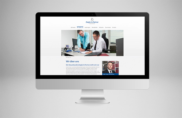 Website der Steuerkanzlei Ziegler & Partner 