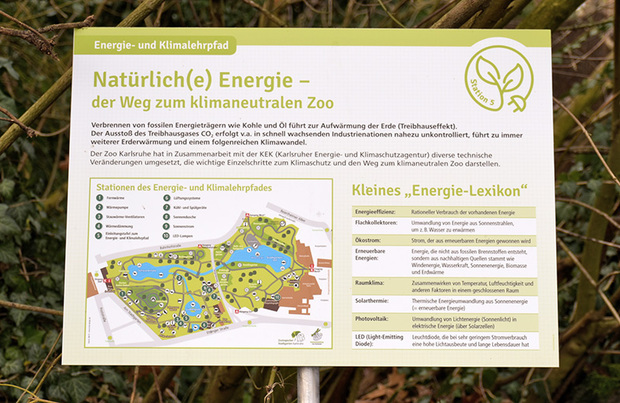 Energie- und Klimalehrpfad Zoo Karlsruhe: Übersichtsschautafel 