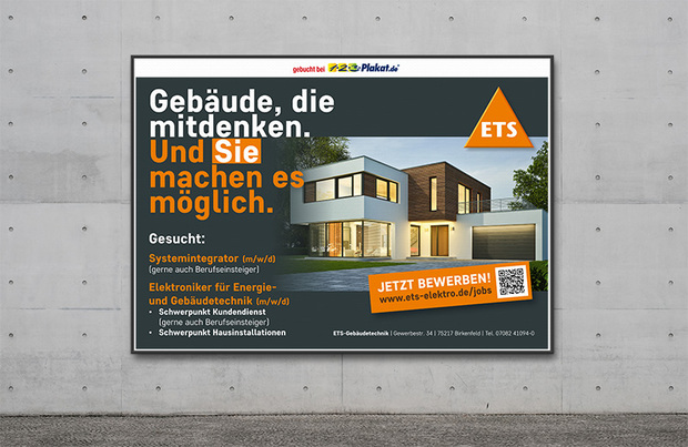 ETS Recruiting-Kampagne Großflächenplakat 